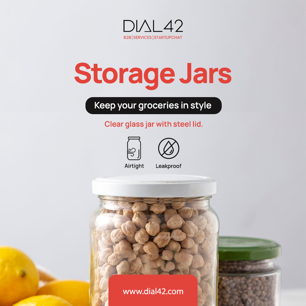Shop Premium quality #GlassJars, #SpiceJars #StorageJar for a Luxury #KitchenMakeOver at a discounted price!

Airtight
Leakage proof
Durable

Contact directly to the #GlassJarSupplier now!
>> dial42.com/food-packaging