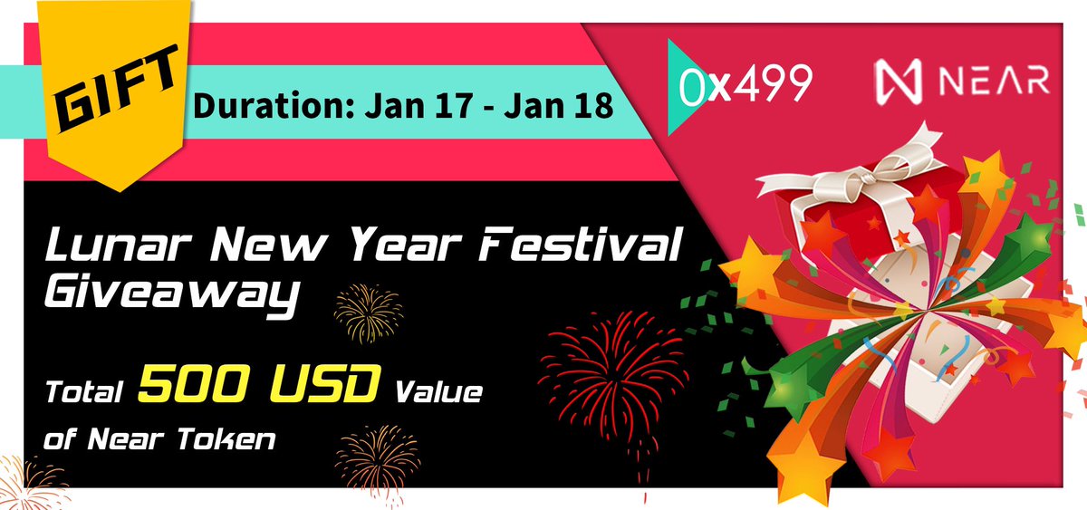 499_Group's tweet photo. 🔥0x499 x @NEARProtocol Lunar New Year Giveaway

⏰Ends on 11PM UTC+8, Jan 18th

50 people will be randomly selected to win 10 USD worth of $NEAR

🎁Prize: 50x 10 USDT worth of $NEAR

Join the Gleam
https://t.co/VhYnAS0Fl5

#Giveaway #Airdrop https://t.co/iHXzIbq4ge