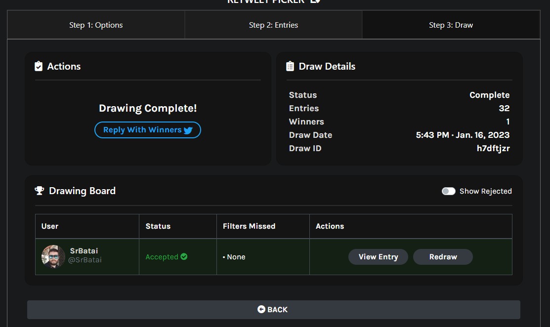 El ganador del sorteo es...

🥳 <a href="/SrBatai/">SrBatai</a> 

¡Enhorabuena! Ponte en contacto con nosotros para el envio.