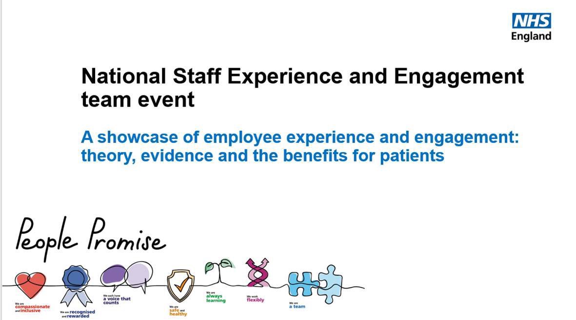 Absolutely loving this morning’s Staff Experience and Engagement session! Amazing speakers and really thought provoking presentations 🤩 #OurNHSPeople
