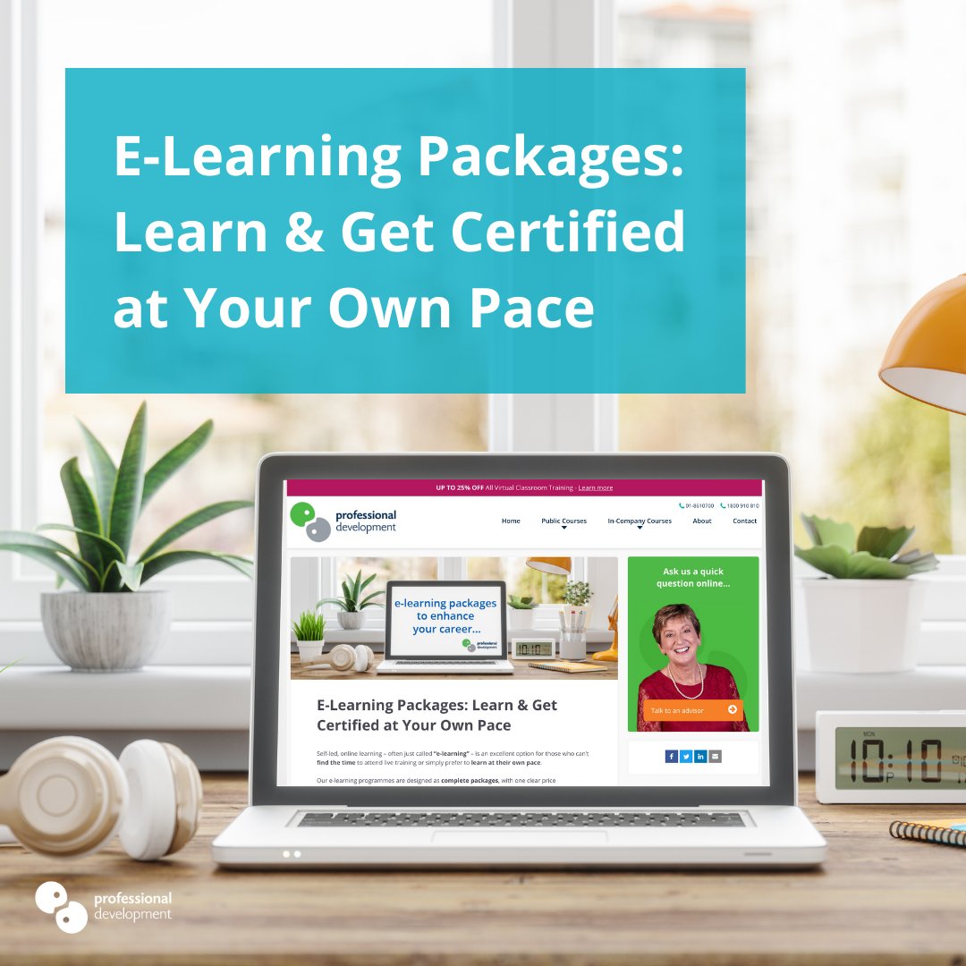 pdcourses's tweet photo. Self-led, online learning is excellent for those who can’t find the time to attend live training or simply prefer to learn at their own pace.

Learn about our e-learning courses: https://t.co/d6FSdQxrJP 

#onlinelearning #elearning #e-learning #onlinecourses https://t.co/OeiH6J3Gub