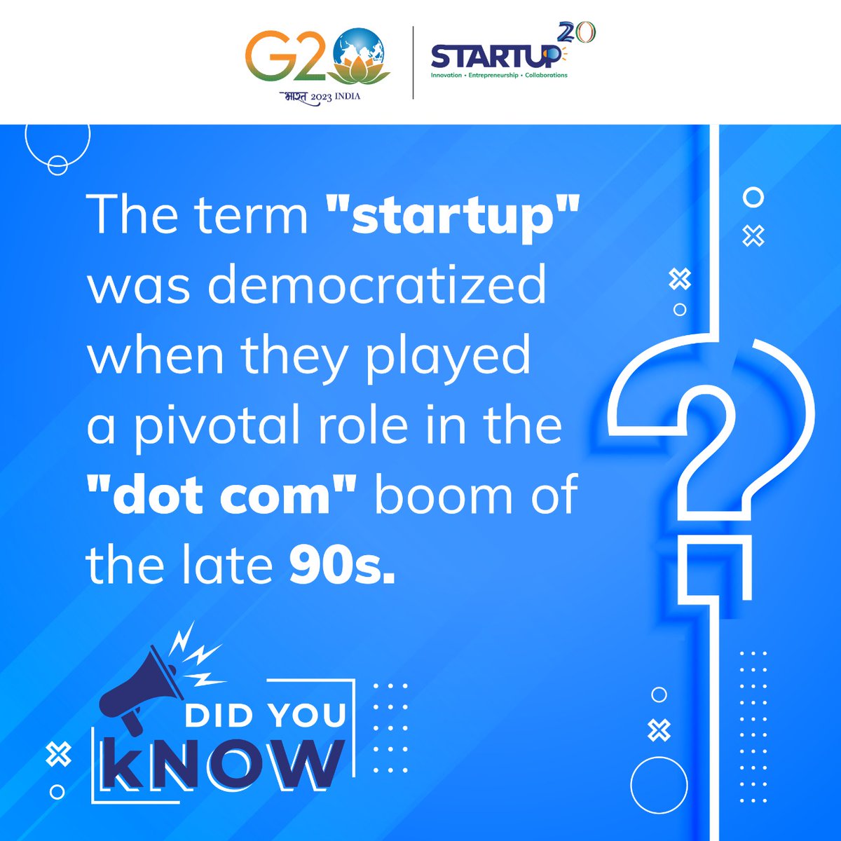 Startup20org's tweet image. Since then, the growth of #startups has resulted in an intricate ecosystem, including #incubators, #technologyproviders, #fundingentities, and #policymakers striving to propel them forward.
@NITIAayog @startupindia  @g20org 
More - lnkd.in/ggqwGwnU
