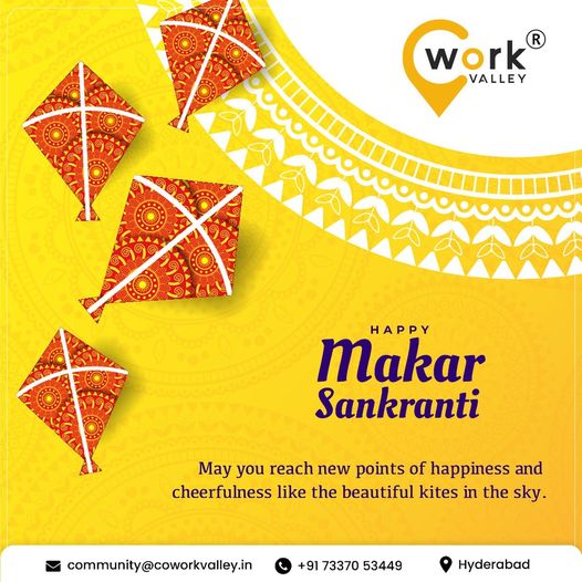 CoworkValley's tweet photo. May happiness come to your home every day, and may you get success every moment, with this hope.
#happysankranti #festival2023 https://t.co/NiAk3X0KrE