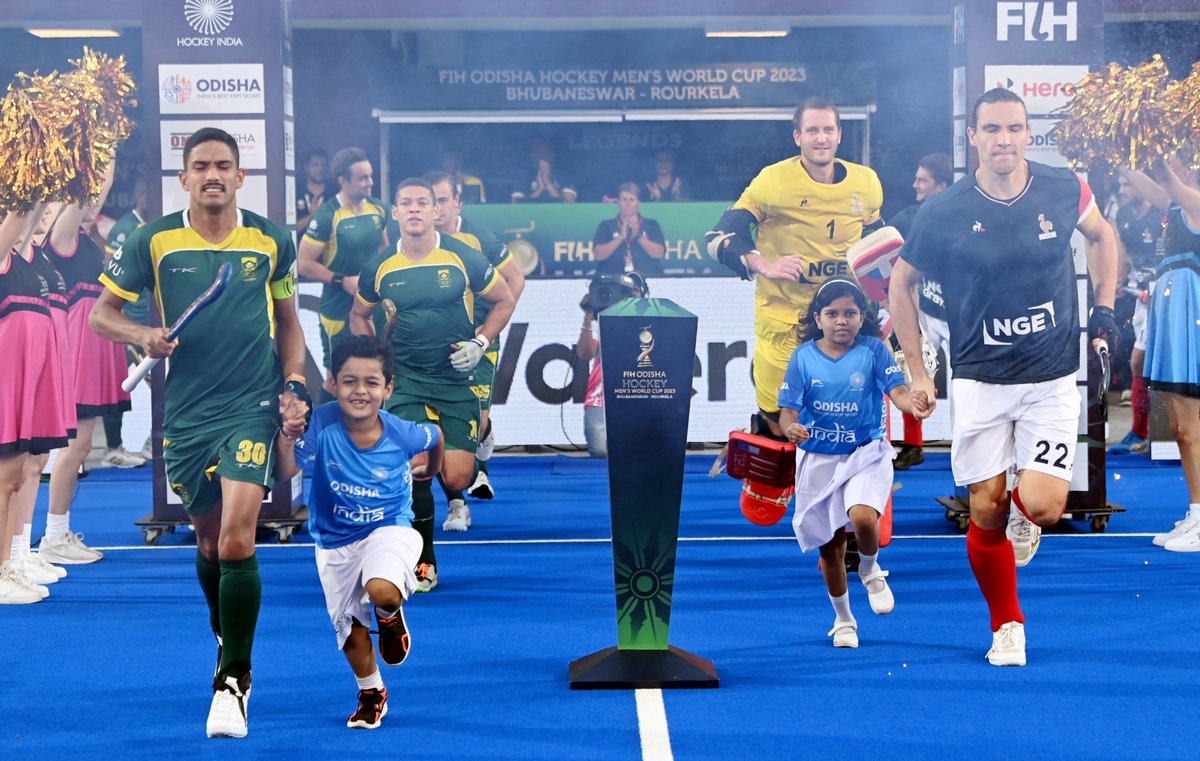 [FIH Hockey Mens World Cup]

Looking back at a titanic battle between the South Africans and France yesterday. We were disappointed to be on the wrong side of the result but massively proud of the strides our team has made! One more game before we try and finish on a high