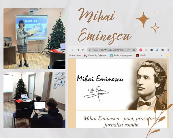 BibCreanga's tweet image. Bibliocoderii de la Clubul CodeLab: Web design l-au omagiat pe Marele Mihai Eminescu! 
În cadrul expoziției au descoperit creații din opera poetului în format audiovizual și electronic. Proiectele elaborate în aceasta zi le-au dedicat Luceafărului literaturii române.
#CodeLab