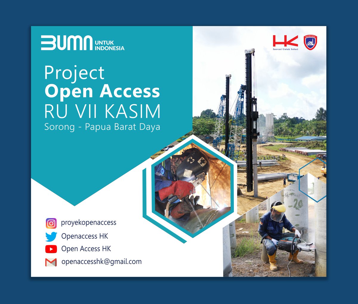 OpenaccessH's tweet photo. Konstruksi, Tank &amp; Jetty

@proyekopenaccess
@hk_epc 

Selamat berkarya
Proyek Open Access Sorong
#Kitaberkarya bersama
#openaccesshajarterus https://t.co/f2QbebbBMy