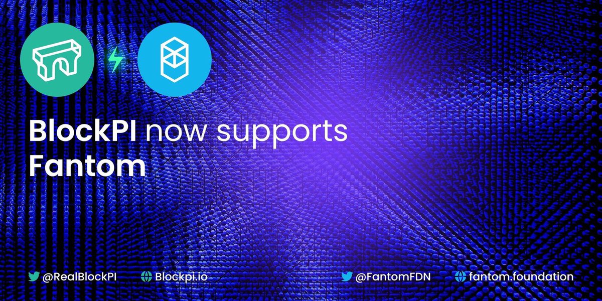 Defi_Eagle's tweet image. 🚀 @RealBlockPI now supports @FantomFDN.
 
🚀 Utilize #BlockPI's high-performance RPC to better interact with digital assets &amp;amp; dApps on #Fantom's fast, high-throughput open-source smart contract platform.
 
🔽 INFO
blockpi.io
