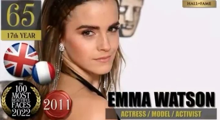 #new Emma Watson is ranked 65th in TC Candler's list of the most beautiful faces of 2022!✨