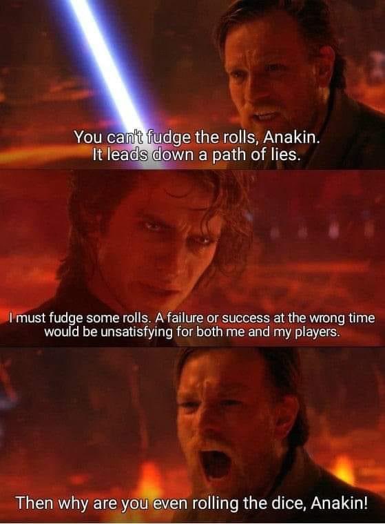 LeoBenucciDM's tweet image. To fudge or not to fudge?

#LeoDM #ttrpg #dnd #dungeonmaster