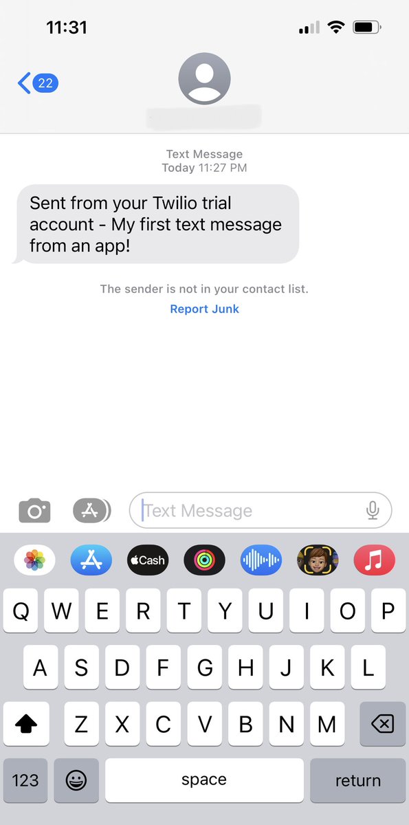 gitCookies's tweet image. Small victory but wanted to share the progress. First time sending a text message from my app. Used Java backend with Twilio API. Both new techs for me. Still a ton to do but this is awesome!