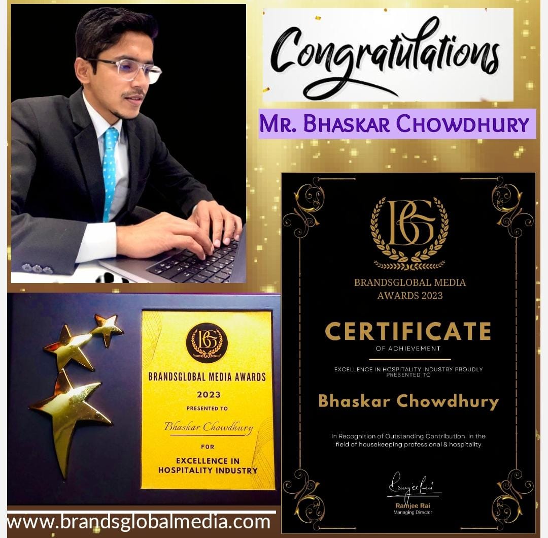 BrandsGlobalM's tweet photo. Congratulations Mr. Bhaskar Chowdhury for winning Award of Excellence in Hospitality Industry https://t.co/W3Kq7qY2ls