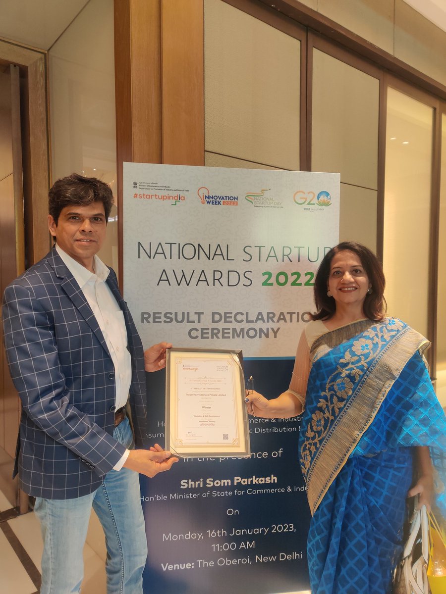 CMD_iTransform's tweet photo. What a feeling it was when yesterday our group @itransformtspl was declared as the Winner of #NSA2022
Thanks @startupindia for creating such a platform that will boost our country's StartUp ecosystem!
#Entrepreneurship #startups #innovativesolutions #Indian #Incubator https://t.co/LbX65Sx7xt
