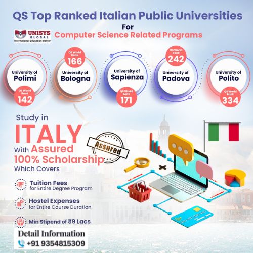 FREE STUDY IN ITALY
WITH ASSURED 100% SCHOLARSHIP
QS TOP RANKED ITALIAN PUBLIC UNIVERSITIES
FOR COMPUTER SCIENCE RELATED PROGRAMS.
#teaching #follow #homeschool #teach #parenting #motivation #teachers #qualityeducation #educationisthekey #factsdaily #teachersofinstagram #college