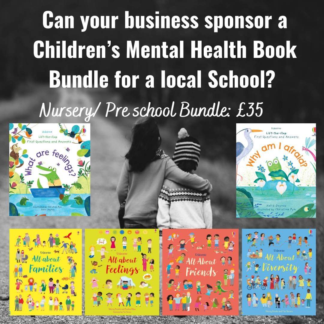 #ChildrensMentalHealthWeek is coming up 6th-12th Feb.  I'm looking for businesses to sponsor sets of books to be donated to #ShropshireSchools and #WrexhamSchools - let me know if you can help. Also available for schools / PTA to buy at £35 a set. #MentalHealthBooks
#MentalHealth