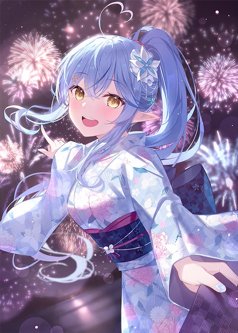 浴衣テーマ合同誌『夏日の花火』に参加しました
雪花ラミィちゃんを担当させていただきました!❄️

通販情報はこちら▶️@usagibosu 