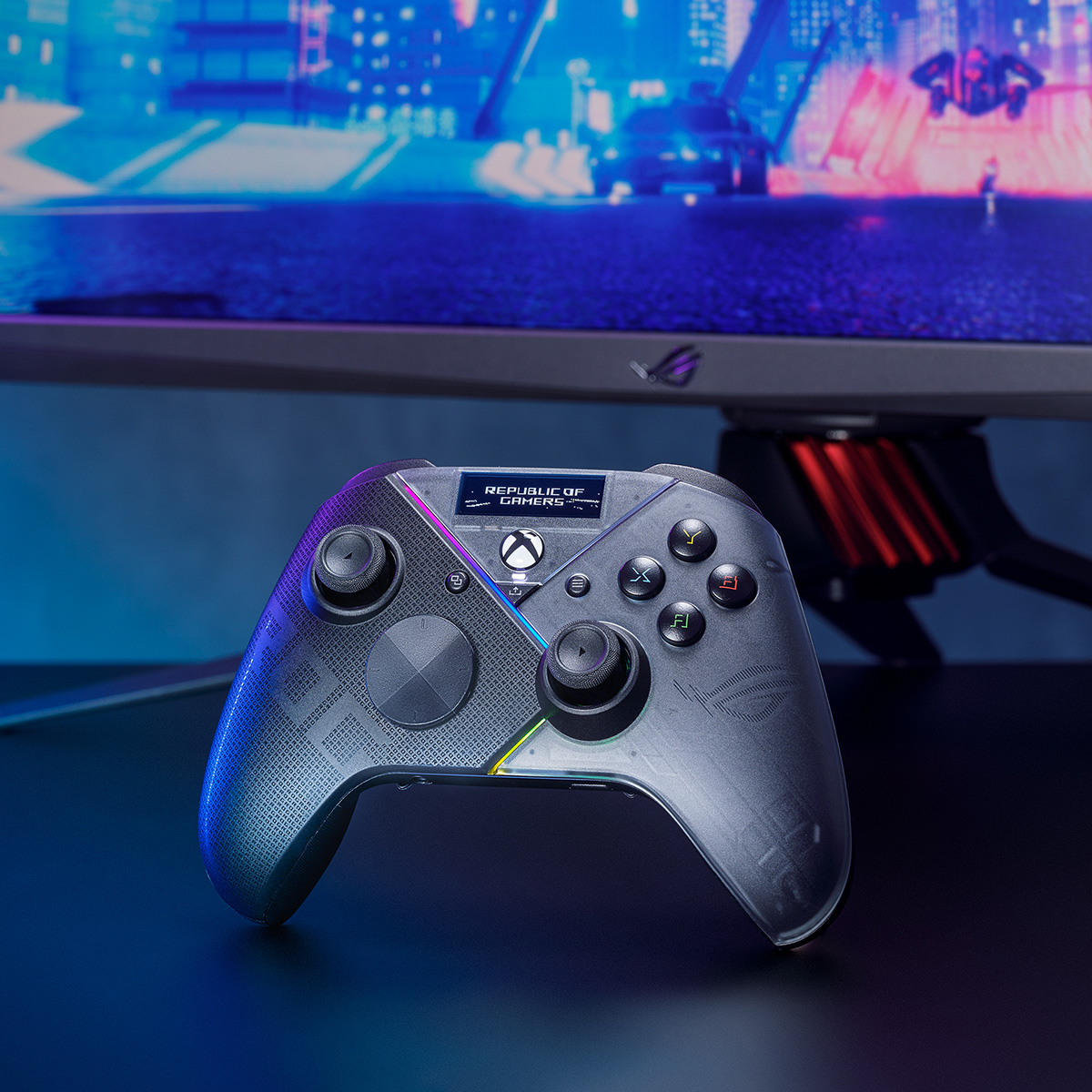 ASUS_ROG's tweet photo. Tri-mode connectivity for the ultimate versatility!

With the #ROGRaikiriPro 🎮 #PCGamingController. Play in:
☑️ Wired USB-C®, low-latency 2.4 GHz RF
☑️ Bluetooth® on PCs or laptops
☑️ Wired mode on Xbox

Specs. ▶️ https://t.co/gQXO6zq0WI
#ROGController #WirelessController @Xbox https://t.co/CKomwNIE6r