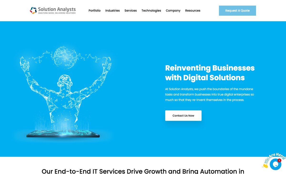 websurl's tweet photo. New #Site on our #Gallery : Solution Analysts
by Solution Analysts @S_Analysts
https://t.co/Jvym8WZ5lk
#solutionanalysts #IoT #appdevelopment #SaaS #cloudcomputingsolutions #enterprisemobilitysolutions #aiservices #dataengineering #devopsdevelopment #emergingtechnologies https://t.co/bPhO2D8A8j