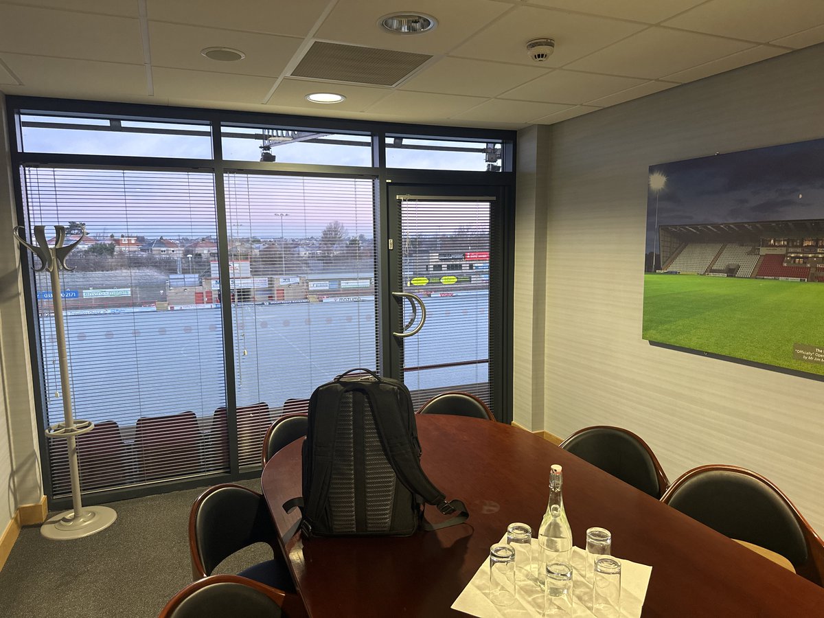 Bit icy on the pitch but not a bad place for a day of supplier meetings