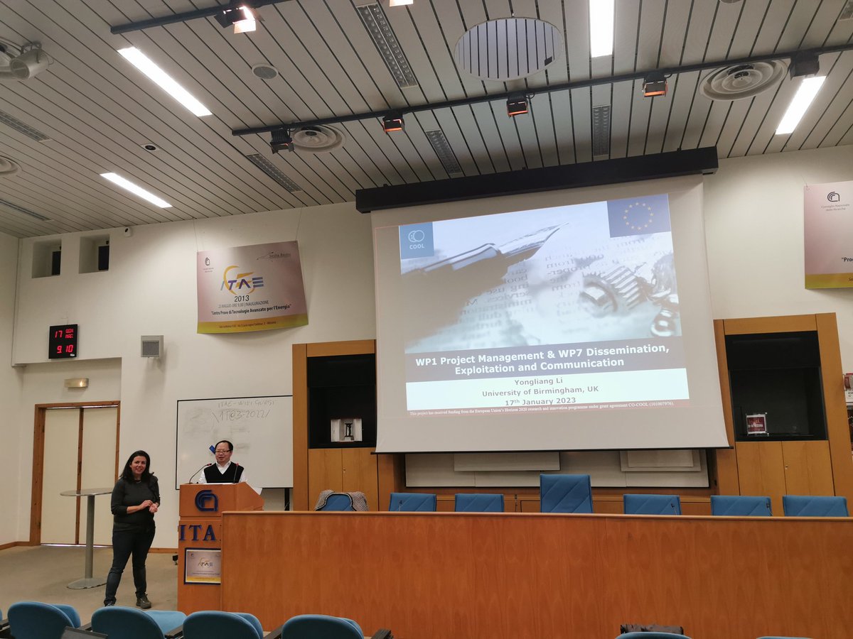 YLDing2's tweet photo. Great to be at ITAE, CNR, for the EU project CO-COOL, led by Professor Yongliang Li, Birmingham Centre for Energy Storage, University of Birmingham. https://t.co/RbNYSfwVVE