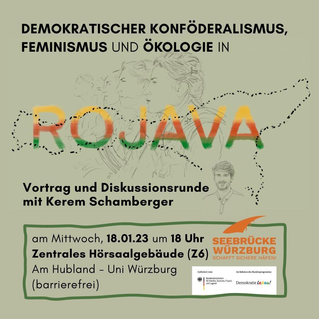 Morgen halte ich an der Universität Würzburg einen Vortrag zur aktuellen Situation in Rojava und den türkischen Angriffen. Schaut gerne vorbei!