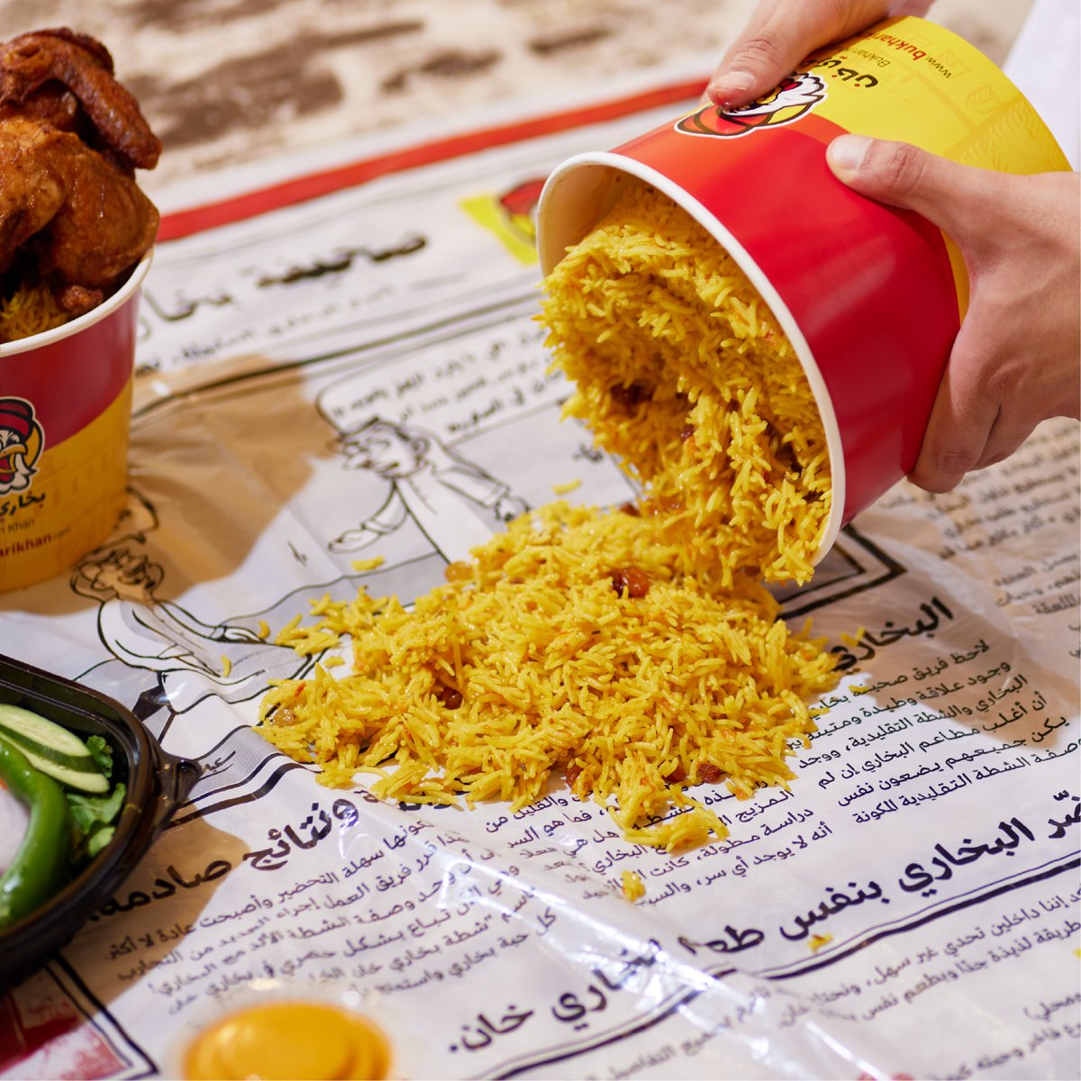 bukharikhanksa's tweet photo. تعرف شخص وقت الطلب يقولك بالعافية شبعان، بس إذا وصل الأكل فجأة يصير جوعان؟ مع #بخاري_خان لا تشيل همه، الكمية راهية وتكفيكم كلكم🫡♥️ https://t.co/0w2bEY3zse