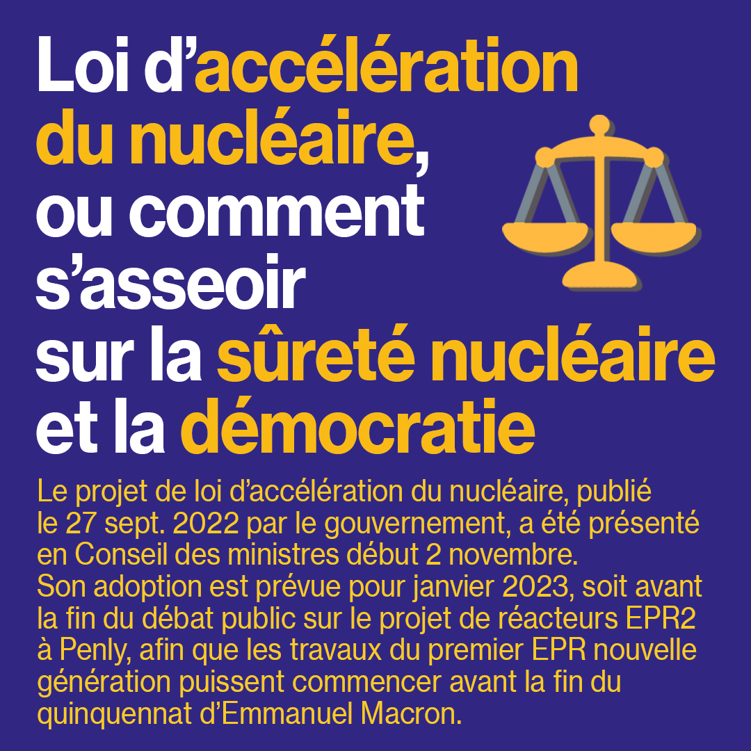 sdnfr's tweet photo. ⚖️Ajd débute au Sénat l'examen du projet de loi relatif à l’accélération des procédures liées à la construction de nouvelles installations nucléaires. Nom à rallonge mais objectif simple : construire de nouveaux réacteurs au mépris de la sûreté #nucléaire et de la #démocratie ⬇️ https://t.co/N8iBMJDOsV