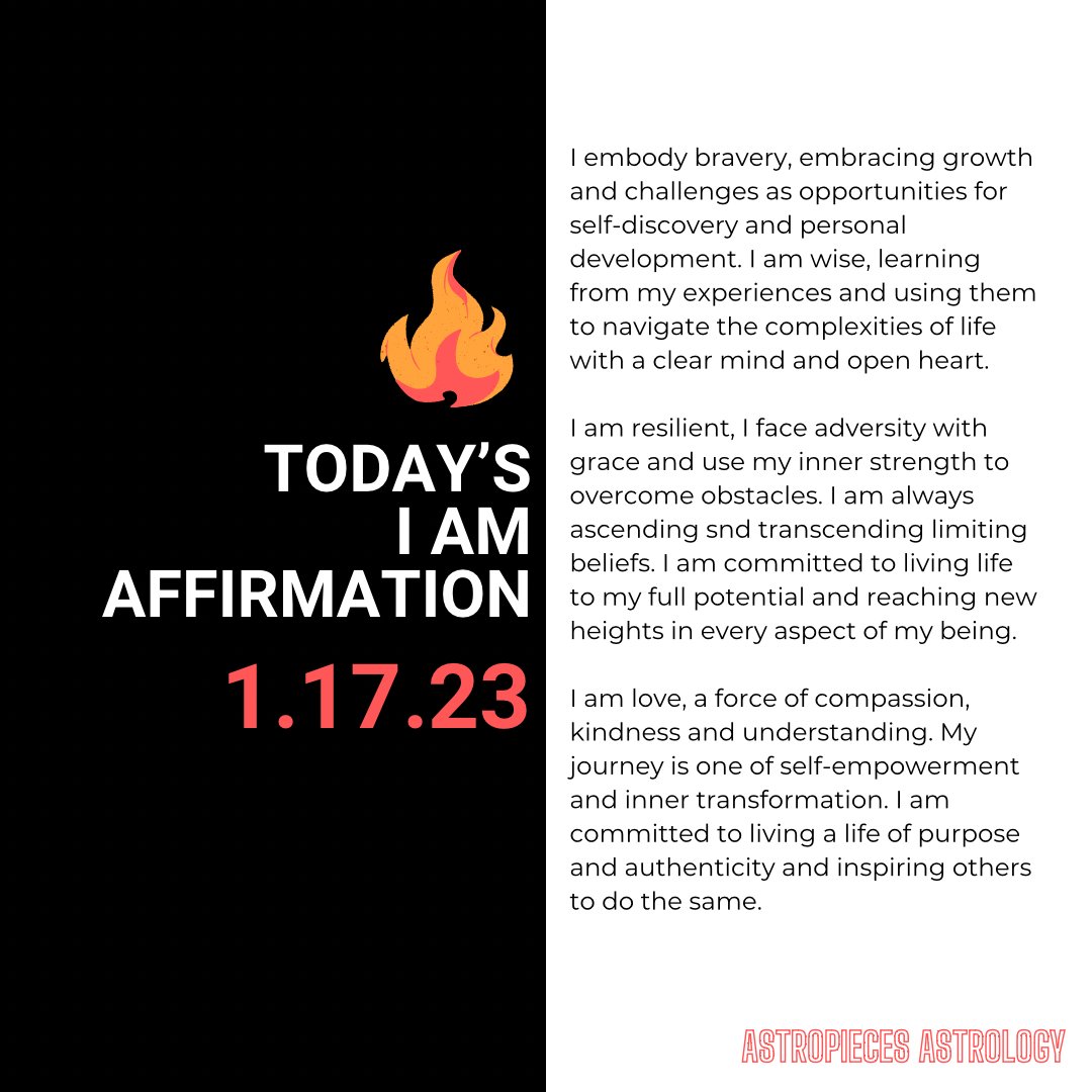 lydiaastro's tweet photo. As a natal Jupiter in Aries person, I adore I AM affirmations. I decided it might be cool to create some of these based off of transitory energy for the day while Jupiter is in Aries 🔥 #aries #jupiterinaries #IAM https://t.co/24qoavCRp5