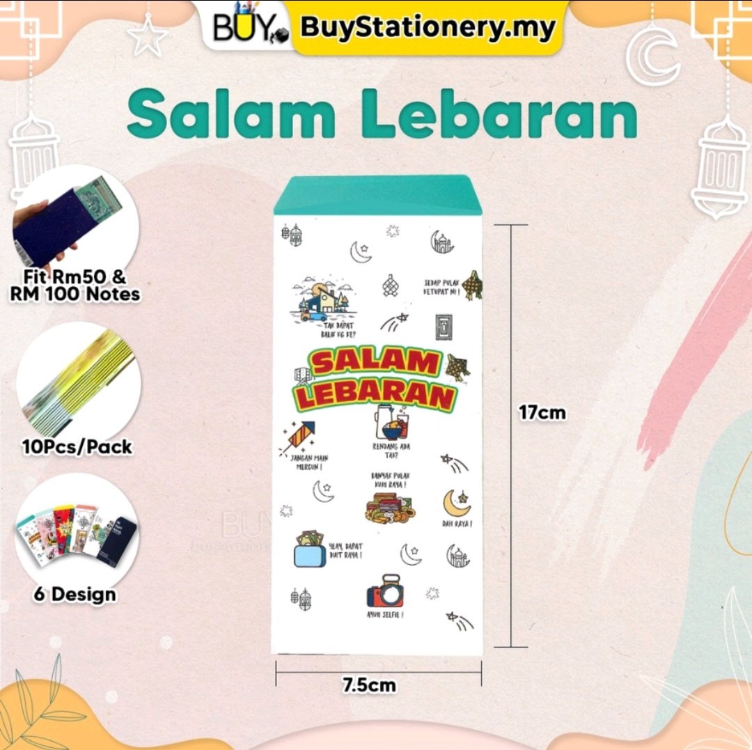 syifaaljuffry's tweet photo. Sampul duit raya versi keluarga pun adaa. Yang kedua pun rare tauu untuk orang tahu dalam tu ada duit rayaa 🤭

📍https://t.co/NzFcdlUOBh https://t.co/51na6Er3Ri