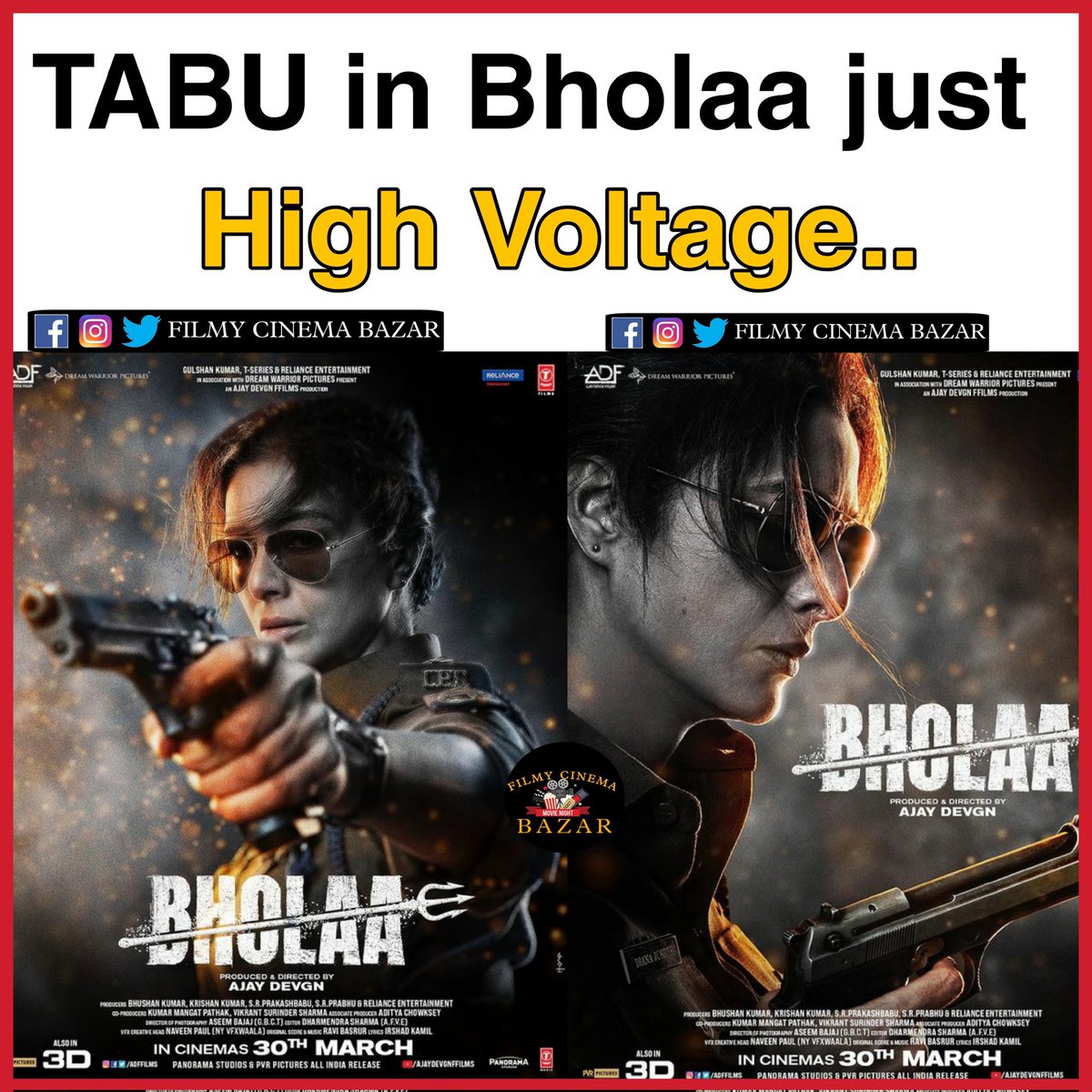 Tabu's  look just 🔥🔥
#tabu #bholaa #tabupolice #tabuinbholaa #firstlook #tabufirstlook #firstlooktabu #ajaydevgn #besharam #katrina #newmovie #bollywood #bangla #bong #kolkata #action #remake #south #kaithi #karthi #kaithiremake #hindifilm #hindiposter #hindiremake #rrr #ajay
