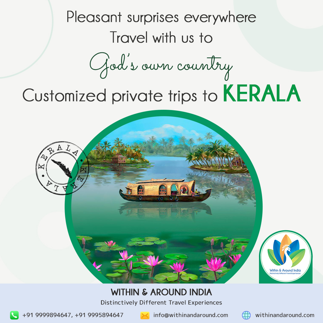 withinandaround's tweet photo. Home to colourful festivals, traditions, attires and sumptuous food, Kerala is among the top tourist destinations in India. Lush with tropical vegetation, a nature's paradise and known as God's own country, you will love this serene land a lot!😍

#withinandarond #travel https://t.co/zDx8KHX6Di