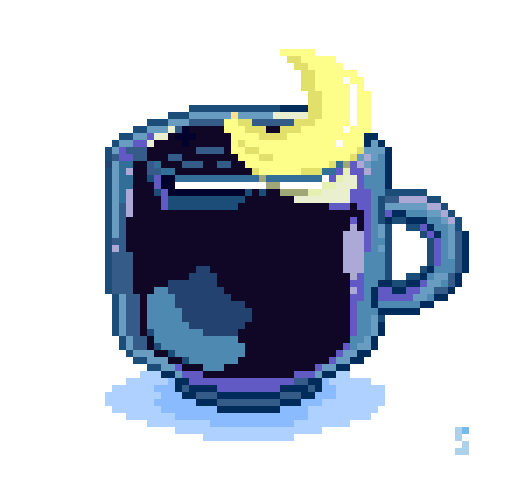 sakuramiyao's tweet photo. fish and a cup of moon #pixelart https://t.co/hSnUghFQIP