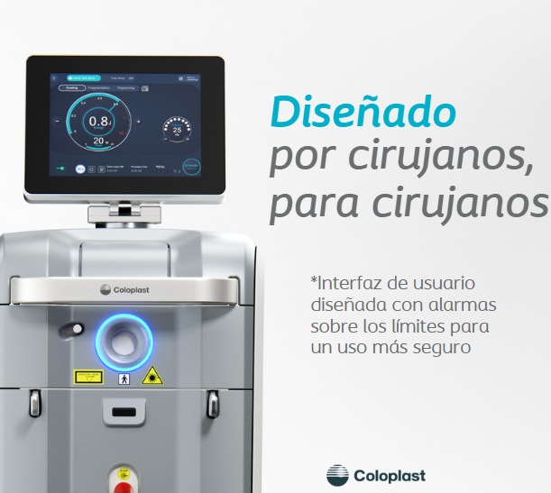 EspanaIu's tweet photo. En #Coloplast queremos estar cerca de ti apoyándote con herramientas que aporten innovación y tecnología con un uso intuitivo, pensado en solucionar tus necesidades. Por eso, la interfaz de nuestro nuevo generador láser está hecha por cirujanos, para cirujanos
#ColoplastSolutions https://t.co/yAgLkNNjN8