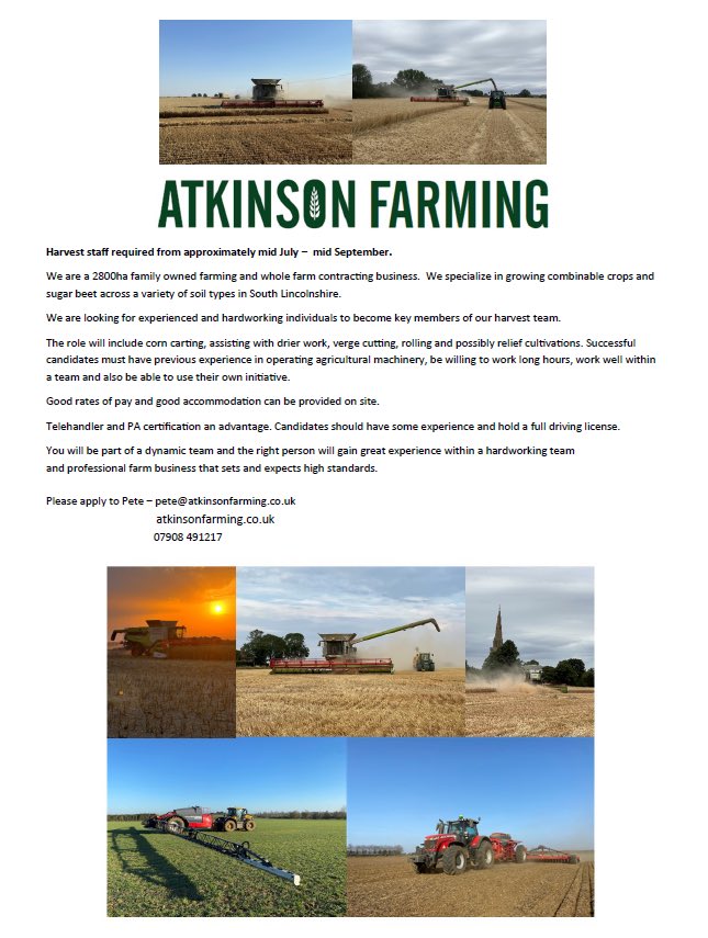 We are looking for people to join us for this harvest. Please contact Pete for more info.