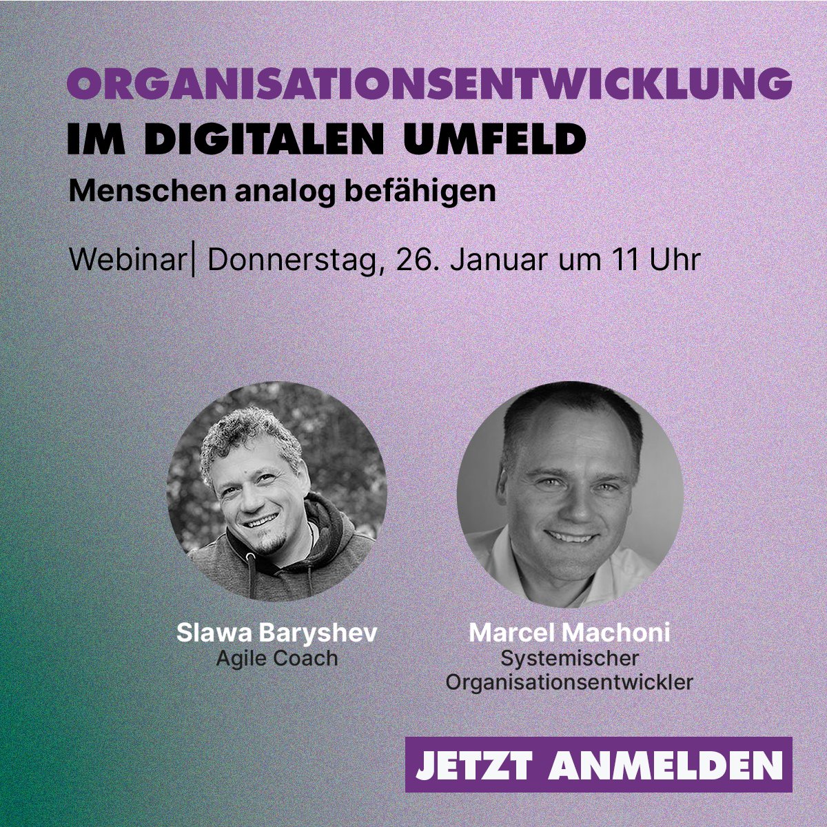 SQLI_DE's tweet image. [Webinar - 26. Januar] #Organisationsentwicklung im digitalen Umfeld!

Was können Unternehmen tun, um Menschen bzw. agierende Teams, nutzbringend, effektiv, effizient und freudvoll agierend in Szene zu setzen?

Sichern Sie sich schon heute Ihren Platz: okt.to/o6WwQp