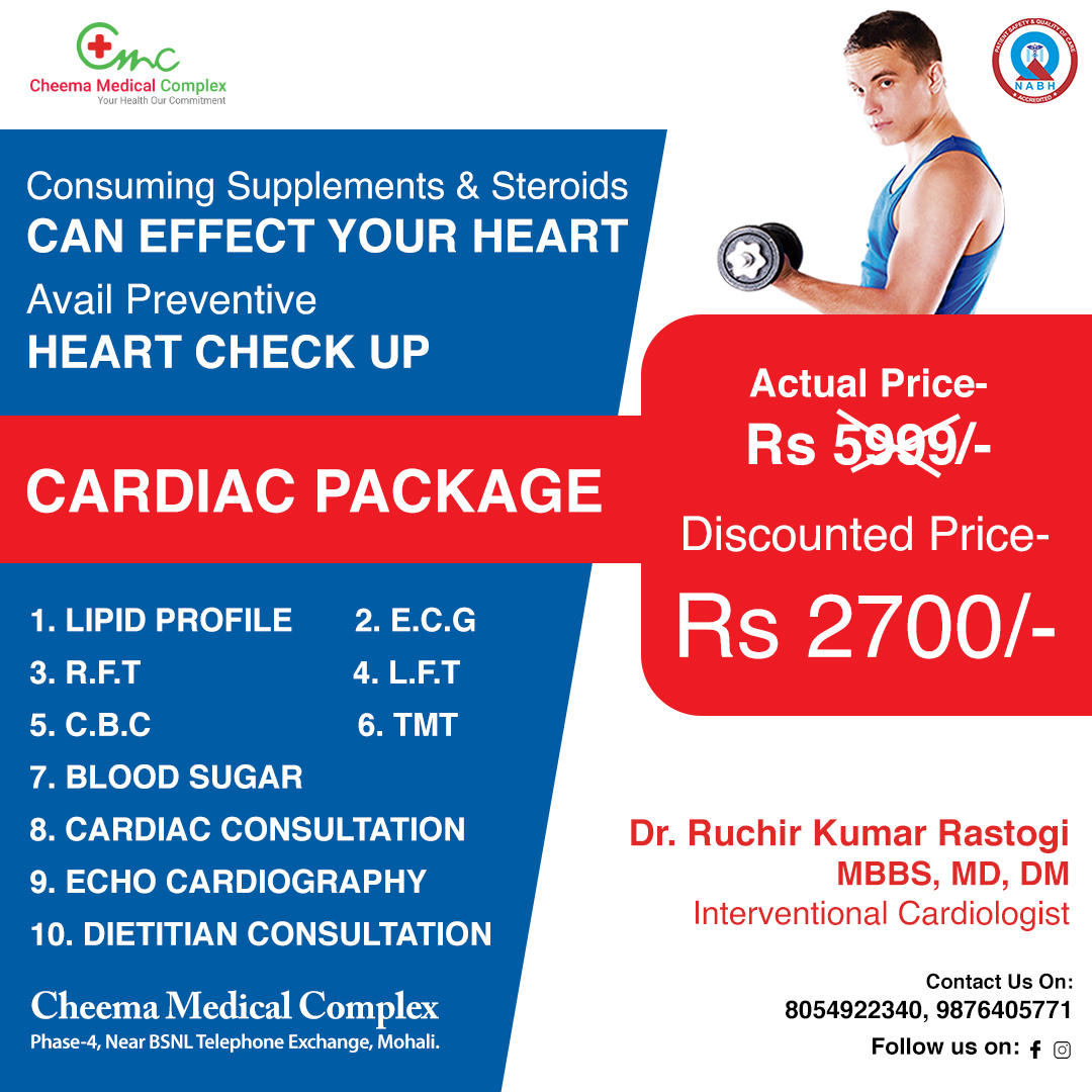 CMCmohali's tweet photo. Let's take a small step on the path to better health.
Get #CardiacPackages and other preventive #healthchecks at reasonable rates at #CMCMohali. 

For the best #treatment, visit #CheemaMedicalComplex, Mohali. For #Enquiry,
call us at 0172-4008070, 8054922340, 9876405771.
#heart https://t.co/zKMko4WATz