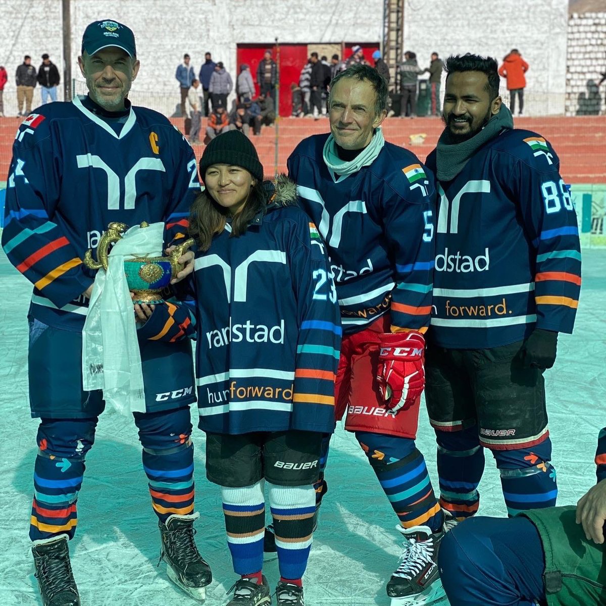 PaulDupuis_E5's tweet image. At the top of the world in Ladakh, India. This journey is about “Randstad With Heart”.  Our visits to coach and volunteer in remote villages in the Himalayas has been truly inspirational. #randstad #humanforward And we came away with the championship! 🏆