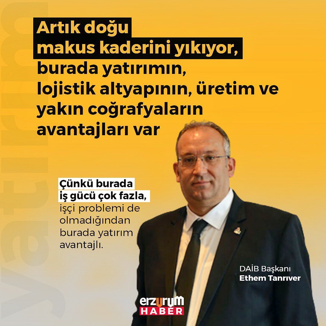 ErzurumPortali's tweet photo. Doğu Anadolu İhracatçılar Birliğine (DAİB) 2023 yılında 3 milyar dolar ihracat hedefliyor.
#erzurum #doğu #doğusnadolu #yatırım #ekonomi #erzurumhaber #daib #doğuanadoluihracatçılarbirliği #ethemtanrıver #erzurumekonomi #erzurumportali https://t.co/4kdk6EselJ