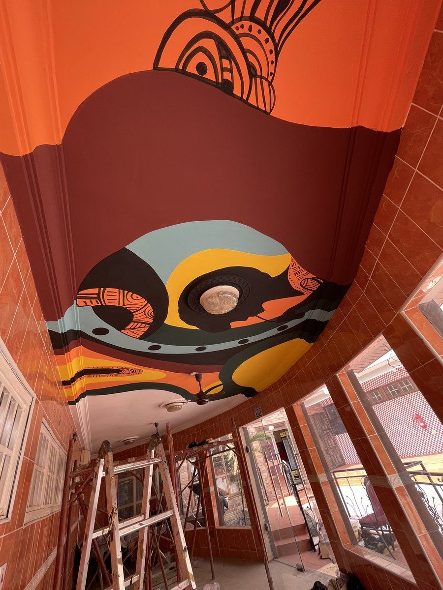 Mwinnabang on Twitter "Two days of painting upside down mural 