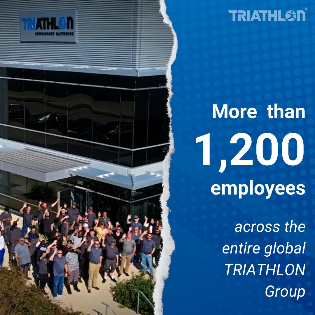 #gettoknowTRIATHLON #FigureOfTheDay: Over 1,200 triathletes embody our values: Energy, Endurance, Performance. We serve markets worldwide with industrial batteries, chargers, and battery management solutions. Join our growing team – check out our job offers or apply now!