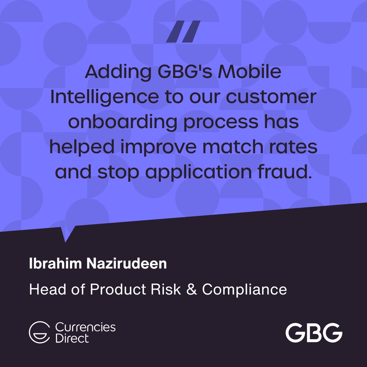 GBGplc's tweet image. Head of Product Risk &amp;amp; Compliance, Ibrahim Nazirudeen, on the #MobileIntelligence boost to onboarding at @currenciesd: gbgplc.com/en/our-custome… #Identityauthentication #Fraudprevention