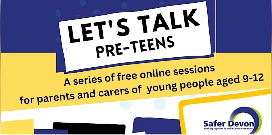 🔊 New 'Let’s Talk Pre-teens' online sessions start today! 

Join online for a chat about some of the challenges facing young people aged 9-12, and what tools you can use to support them.

Find out more and book your free place 👉  soc.devon.cc/CRuUL