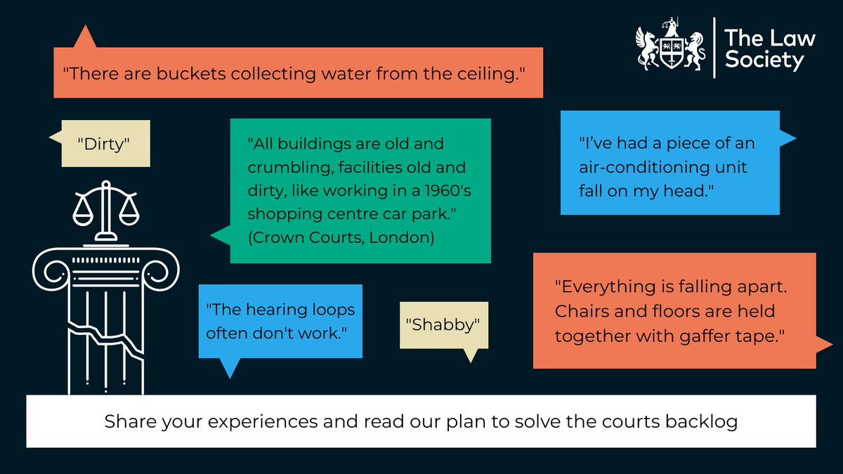 TheLawSociety's tweet photo. 🏛️ @thetimes (£) cites our report on #CourtInfrastructure to highlight the poor state of our justice system. 

Over 30% of lawyers *do not feel physically safe* when attending court

https://t.co/A23hFv9t6P https://t.co/tEYCjcVSrS