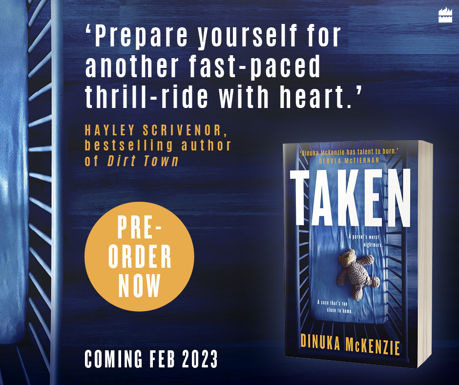 A parent's worst nightmare. A case that's too close to home. The tense, must-read new Detective Kate Miles novel from @DinukaMckenzie, the award-winning author of The Torrent. TAKEN is available to pre-order now: booktopia.kh4ffx.net/rnV7Dy