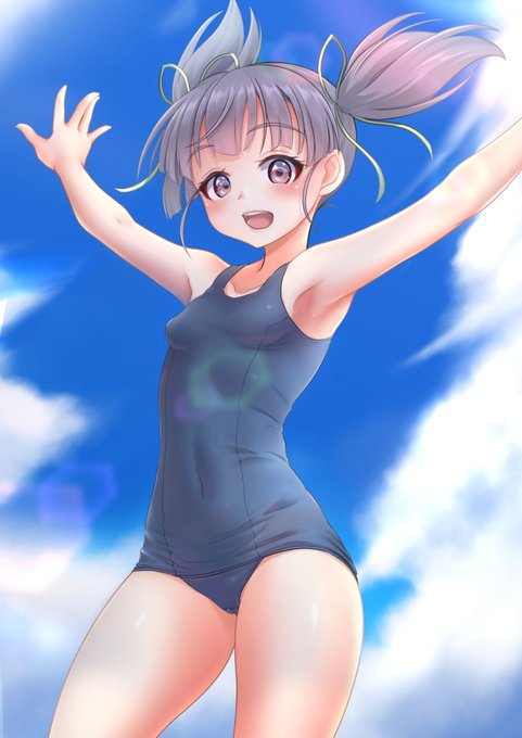 スク水大潮202301 #艦これ #艦隊これくしょん #スク水 #大潮 https://t.co/LdQ9YAG3p6 