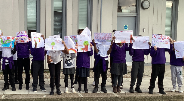 We have eco warriors in year 4! The children held a protest to protect the rainforest and spread awareness.