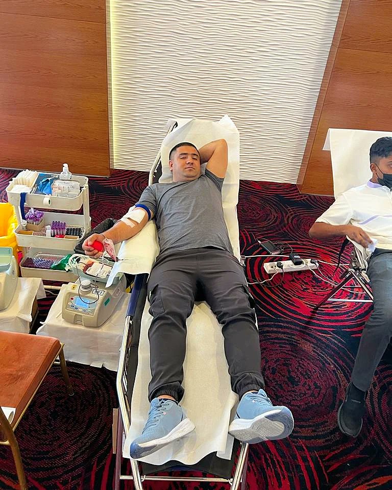 atanahotel's tweet photo. We're currently having our annual Blood Donation Drive by Dubai Health Authority for Atana Hotel Staff.

Thanks for all the generous blood donors and our HR Team who organized the drive. Also to our ever supportive General Manager, Mr. Reda Moukhtar for the continuous support. https://t.co/UYyNYbxsy2