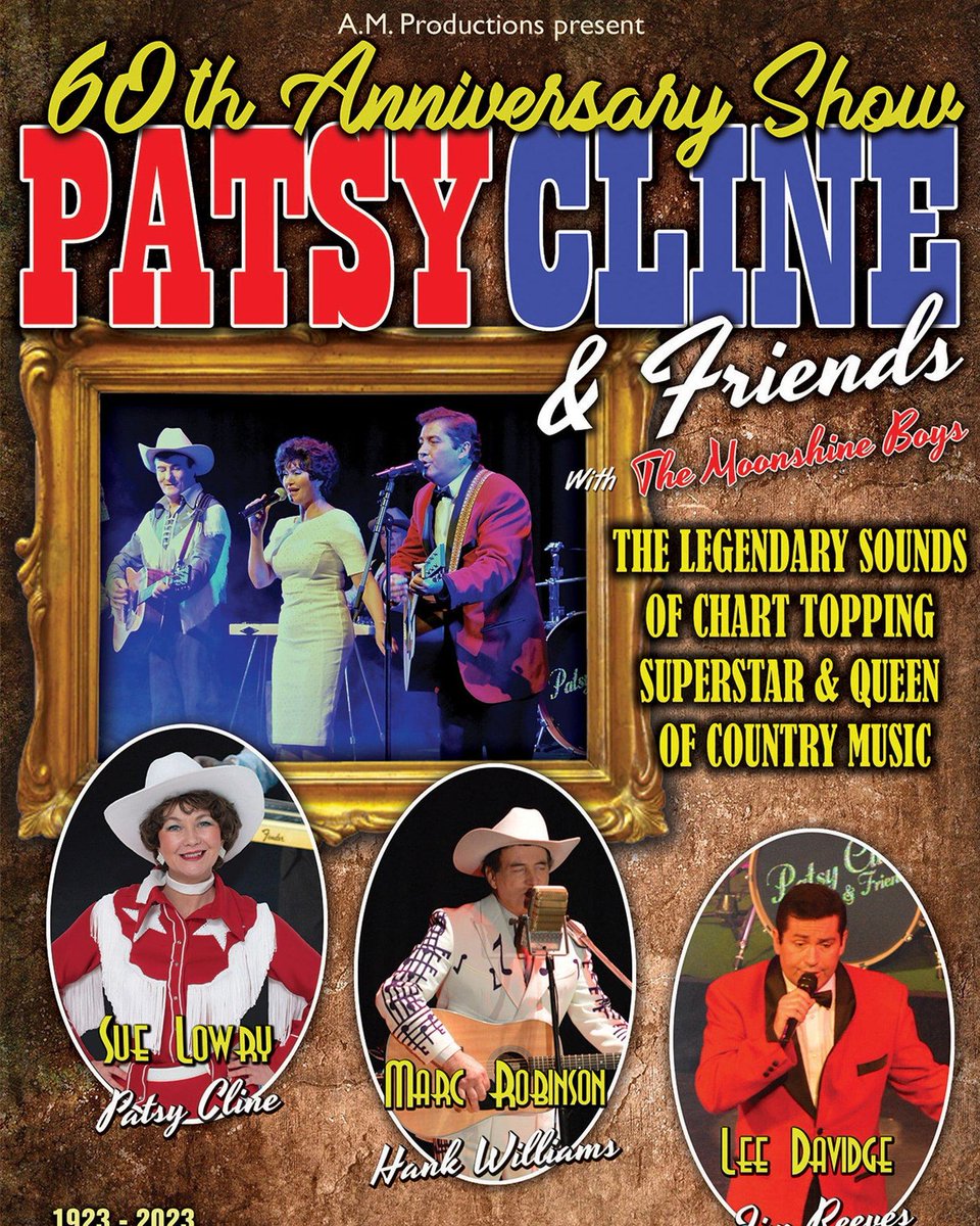 The Velvet Country voice of Patsy Cline caught the imagination of Sue Lowry, who has been a lifelong fan of Patsy Cline and Country Music at the Sinden Theatre this March.

bigwow.uk/event/patsy-cl…