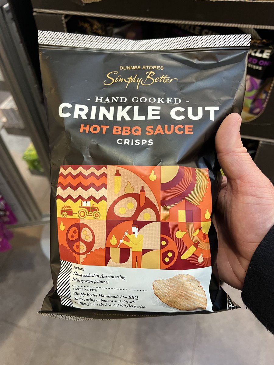 Delicious new crinkle cut crisps made using Irish potatoes form <a href="/GlensOfAntrim/">GOA Potatoes</a> <a href="/SimplyBetterDS/">Simply Better at Dunnes Stores</a> <a href="/dunnesstores/">Dunnes Stores</a>