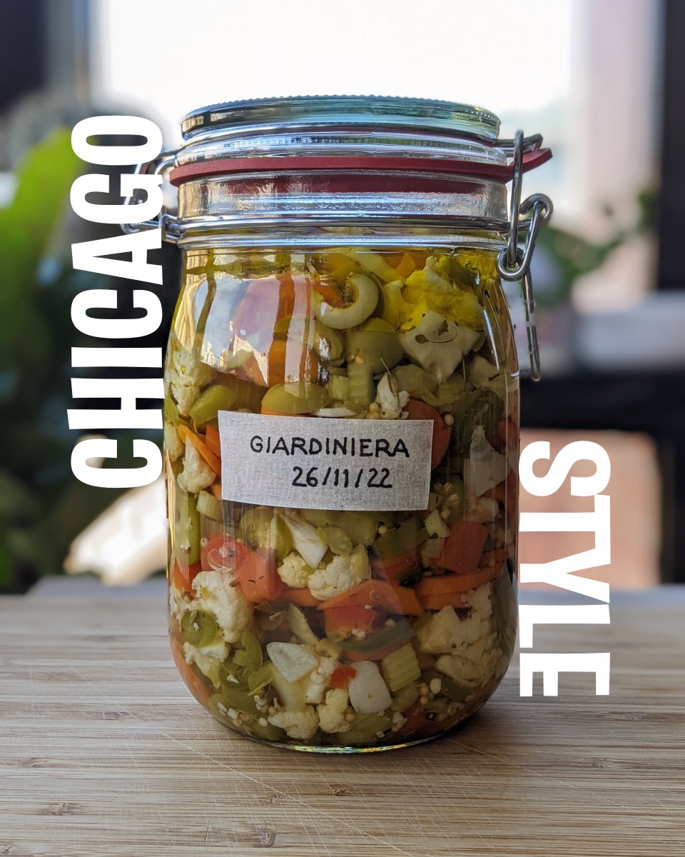 fermentapp's tweet photo. This is our recipe for Giardiniera Chicago Style. You will put it on everything: sandwiches, pizzas, salads, side dish for meat or fish... Guaranteed. https://t.co/eD0ngjLmSn https://t.co/d2p6lRwQUM