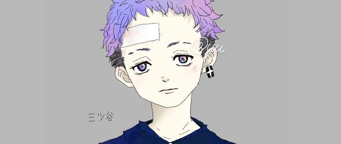 「purple eyes two-tone hair」 illustration images(Latest)